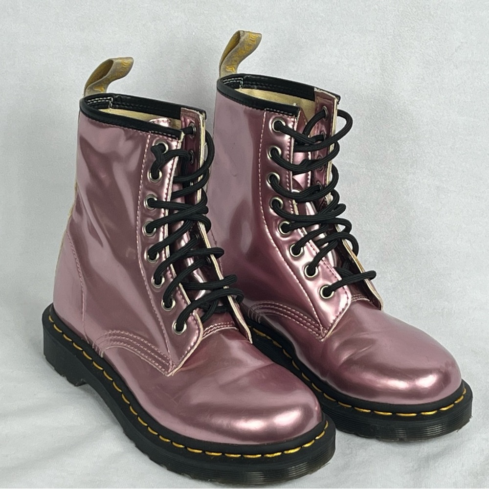 Dr. Martens Pink Metallic Women's Boots